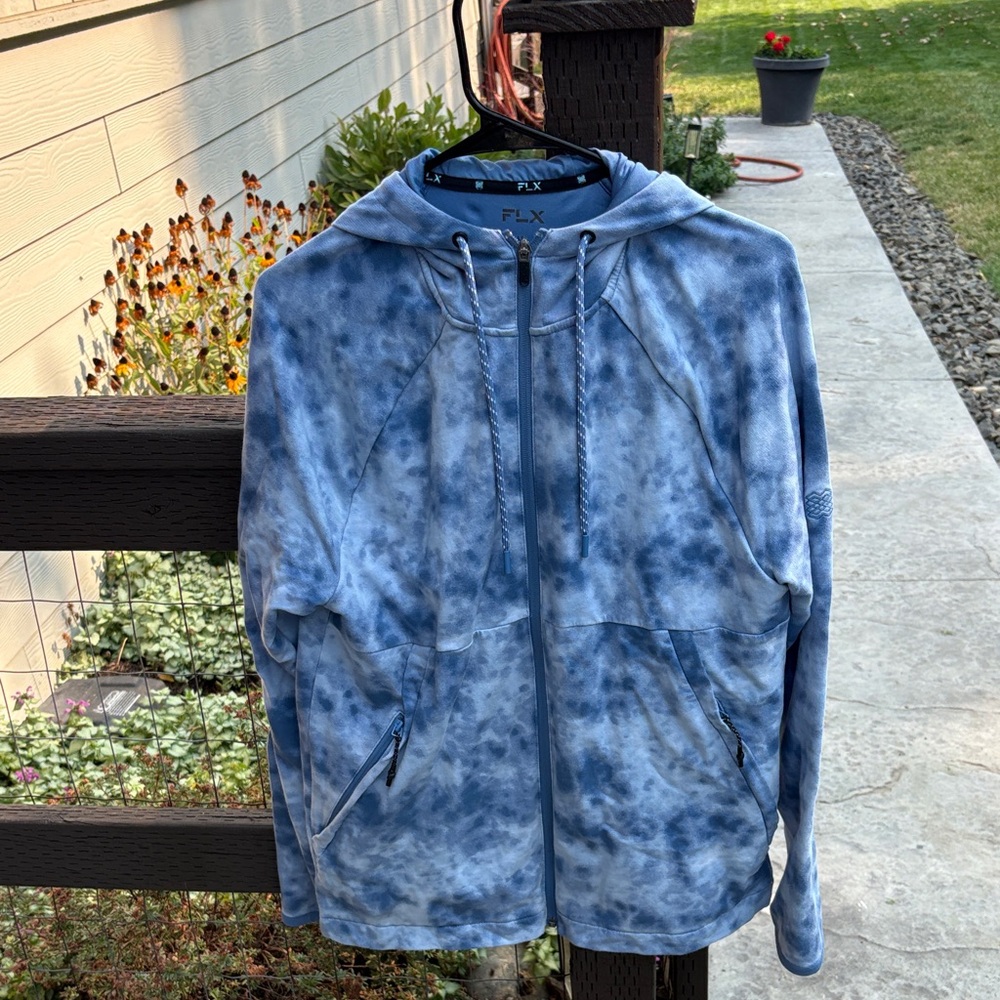 FLX Women's Blue Tie-Dye Jacket